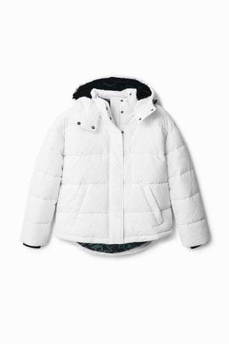 Textured padded jacket - WHITE - L - Desigual - Modalova
