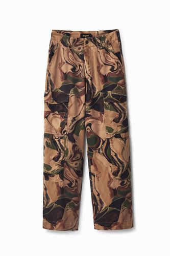 Psychedelic camouflage cargo trousers - - M - Desigual - Modalova