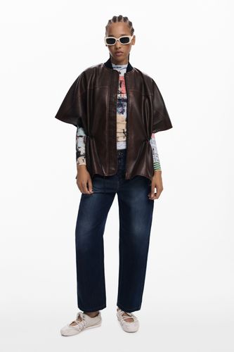 Poncho efecto piel - BROWN - U - Desigual - Modalova