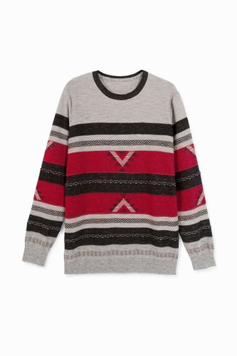 Knit jumper friezes - RED - L - Desigual - Modalova
