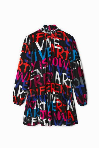 Short tunic dress with messages - - XL - Desigual - Modalova