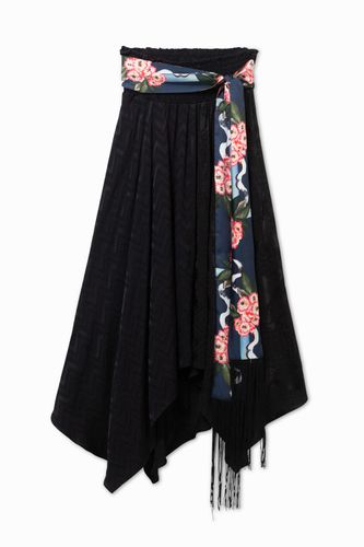 Skirt with scarf belt - BLACK - L - Desigual - Modalova