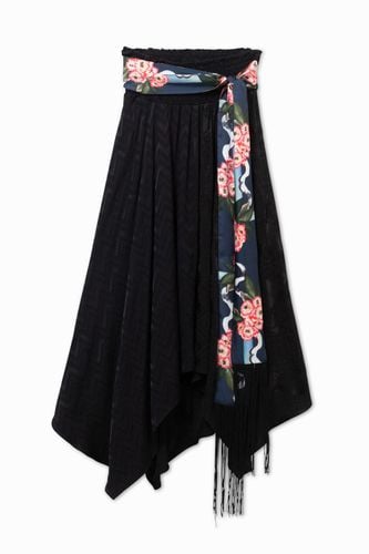 Skirt with scarf belt - BLACK - M - Desigual - Modalova