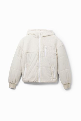 Padded jacket fleece hood - - M - Desigual - Modalova