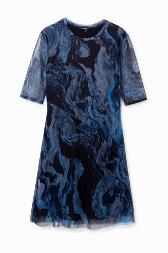 D effect marbled dress - BLACK - L - Desigual - Modalova