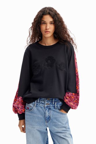 Embroidered balloon sleeve sweatshirt - - L - Desigual - Modalova