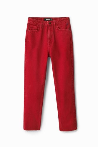 Straight cropped jeans - RED - 34 - Desigual - Modalova