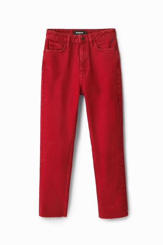 Straight cropped jeans - RED - 36 - Desigual - Modalova