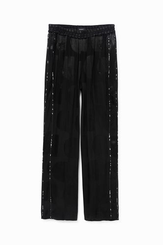 Trousers in glossy logomania - S - Desigual - Modalova