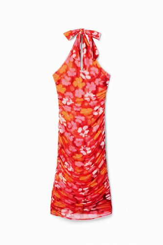 Vestido midi halter flores - Desigual - Modalova