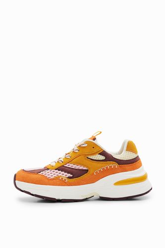 Patchwork split leather running sneakers - 36 - Desigual - Modalova
