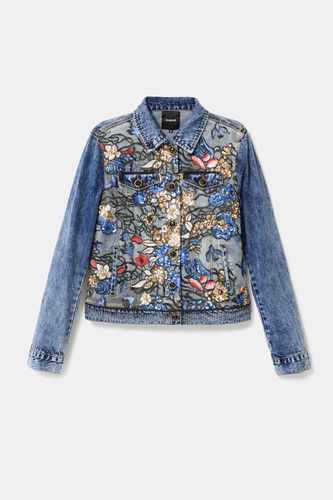 Jean jacket floral print - - 38 - Desigual - Modalova
