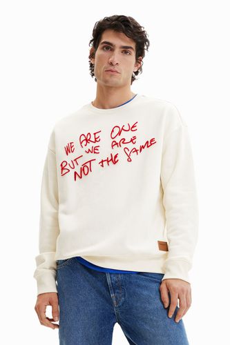 Flocked message sweatshirt - - XL - Desigual - Modalova