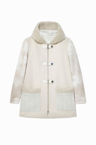 Hooded cloth coat - WHITE - XL - Desigual - Modalova