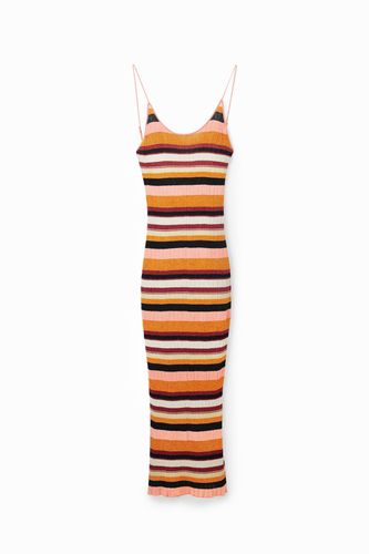 Striped ribbed midi dress - M - Desigual - Modalova