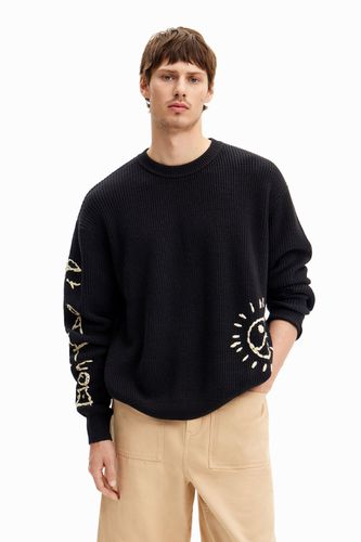 Embroidered sweater - BLACK - L - Desigual - Modalova