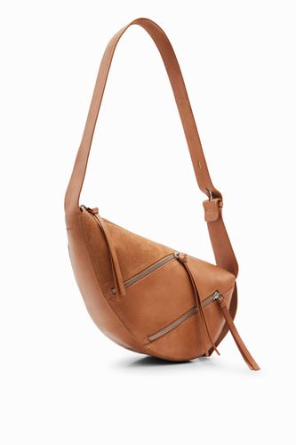 Medium leather bag with zips - - U - Desigual - Modalova
