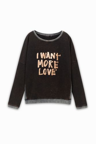 Love worn sweatshirt - BLACK - M - Desigual - Modalova