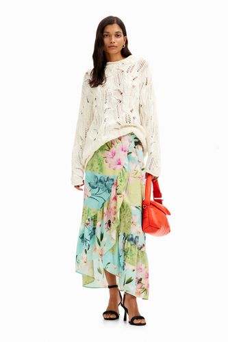 Floral patchwork midi skirt - - XS - Desigual - Modalova