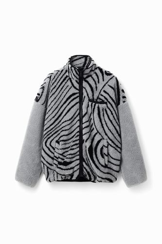 High-neck fleece jacket - BLACK - M - Desigual - Modalova