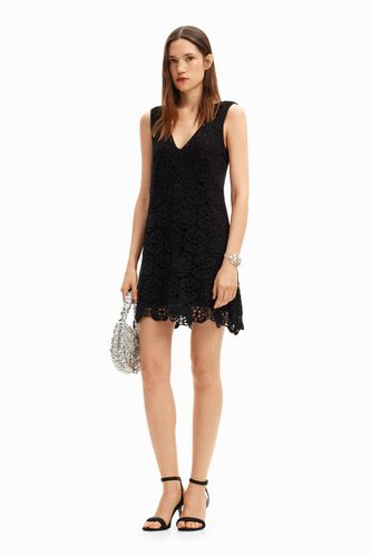 Crochet short dress - BLACK - S - Desigual - Modalova