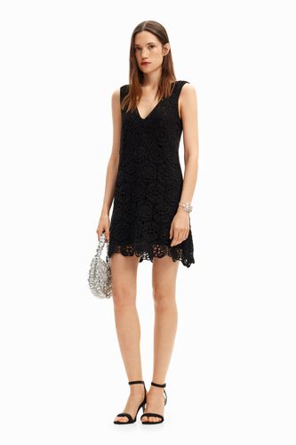 Vestido corto crochet - BLACK - M - Desigual - Modalova