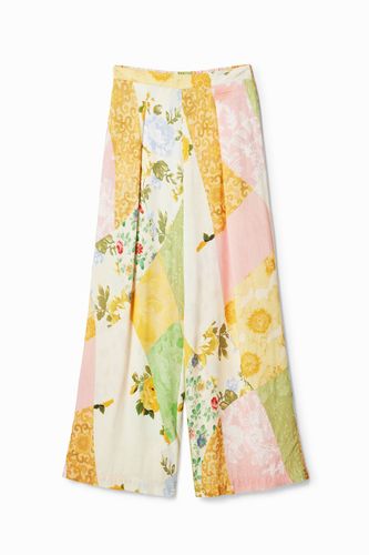 Pantalón palazzo parcheado - L - Desigual - Modalova