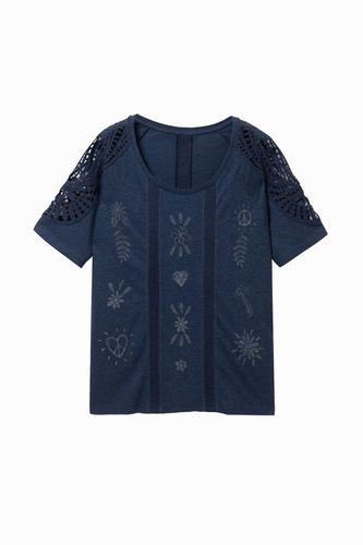 Camiseta crochet manga corta - Desigual - Modalova