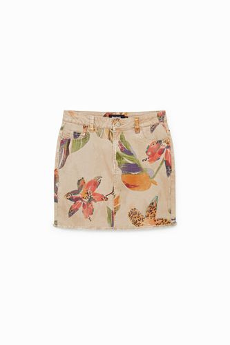 Minifalda de camuflaje floral - Desigual - Modalova