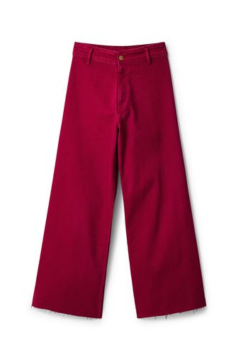 Cropped culotte jeans - RED - 34 - Desigual - Modalova