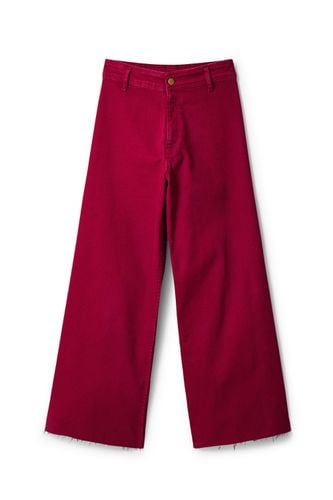 Cropped culotte jeans - RED - 38 - Desigual - Modalova