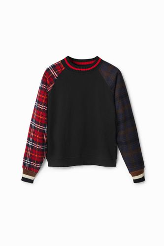 Tartan sleeve sweatshirt - - XS - Desigual - Modalova