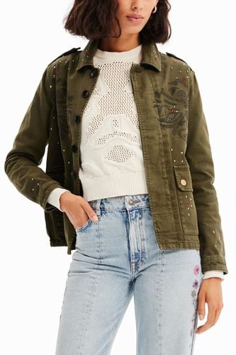 Embroidered parka jacket - - L - Desigual - Modalova