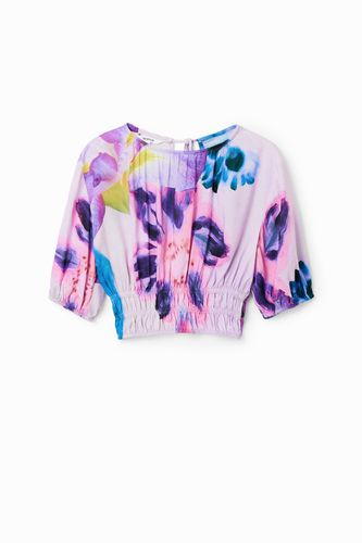 Blusa corta flores M. Christian Lacroix - S - Desigual - Modalova