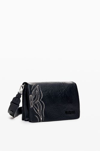 Faux leather handbag with Butterfly engraving. - - U - Desigual - Modalova