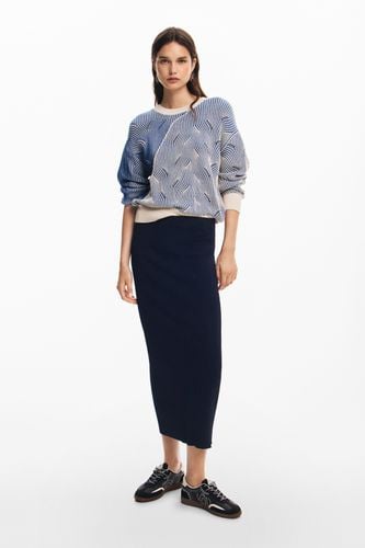 Ribbed knit skirt - BLUE - M - Desigual - Modalova