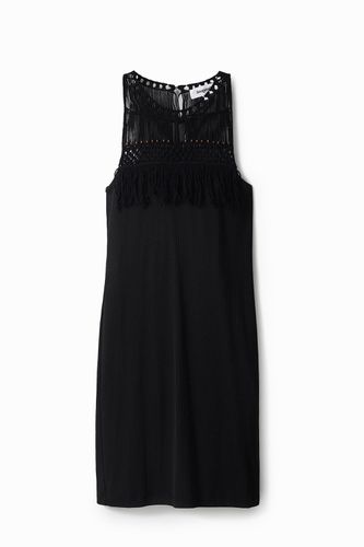 Macramé halter dress - BLACK - M - Desigual - Modalova