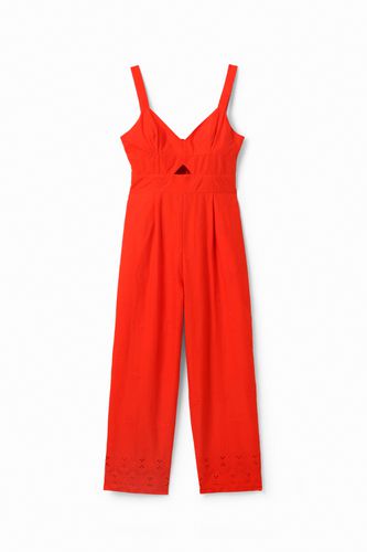 Long embroidered strappy jumpsuit - - S - Desigual - Modalova