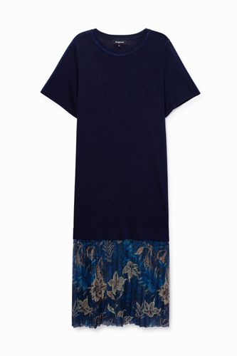Knit floral dress - BLUE - M - Desigual - Modalova