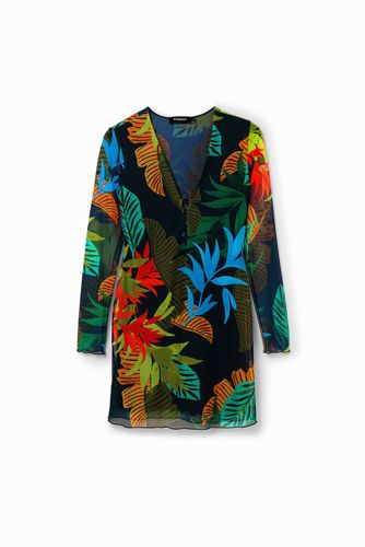 Vestido mini tul tropical - L - Desigual - Modalova