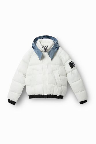 Short padded jacket with double hood - - S - Desigual - Modalova