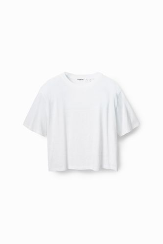Flocked sporty T-shirt - WHITE - L - Desigual - Modalova