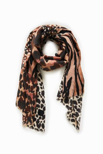 Animal print scarf - BROWN - U - Desigual - Modalova