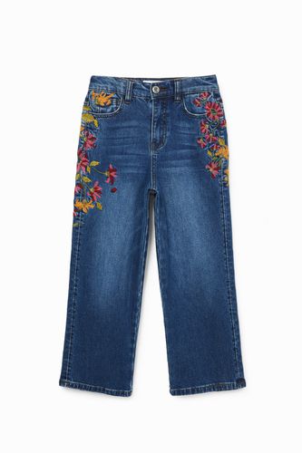 Pantalón vaquero Wide leg bordado - 5/6 - Desigual - Modalova