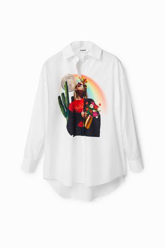 Camisa oversize collage - WHITE - M - Desigual - Modalova