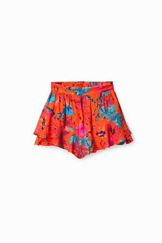 Minifalda pantalón corales - Desigual - Modalova