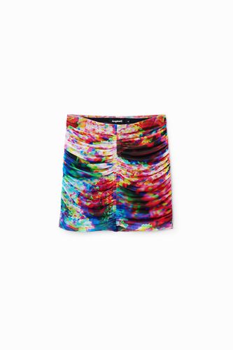 Floral ruched tulle mini skirt - XS - Desigual - Modalova