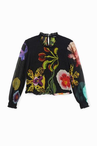 Loose blouse floral sleeves - - M - Desigual - Modalova