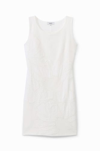Big floral patch dress - WHITE - XS - Desigual - Modalova