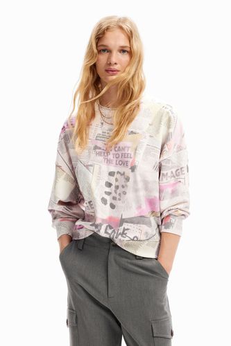 Sudadera oversize cremallera margarita de mujer I